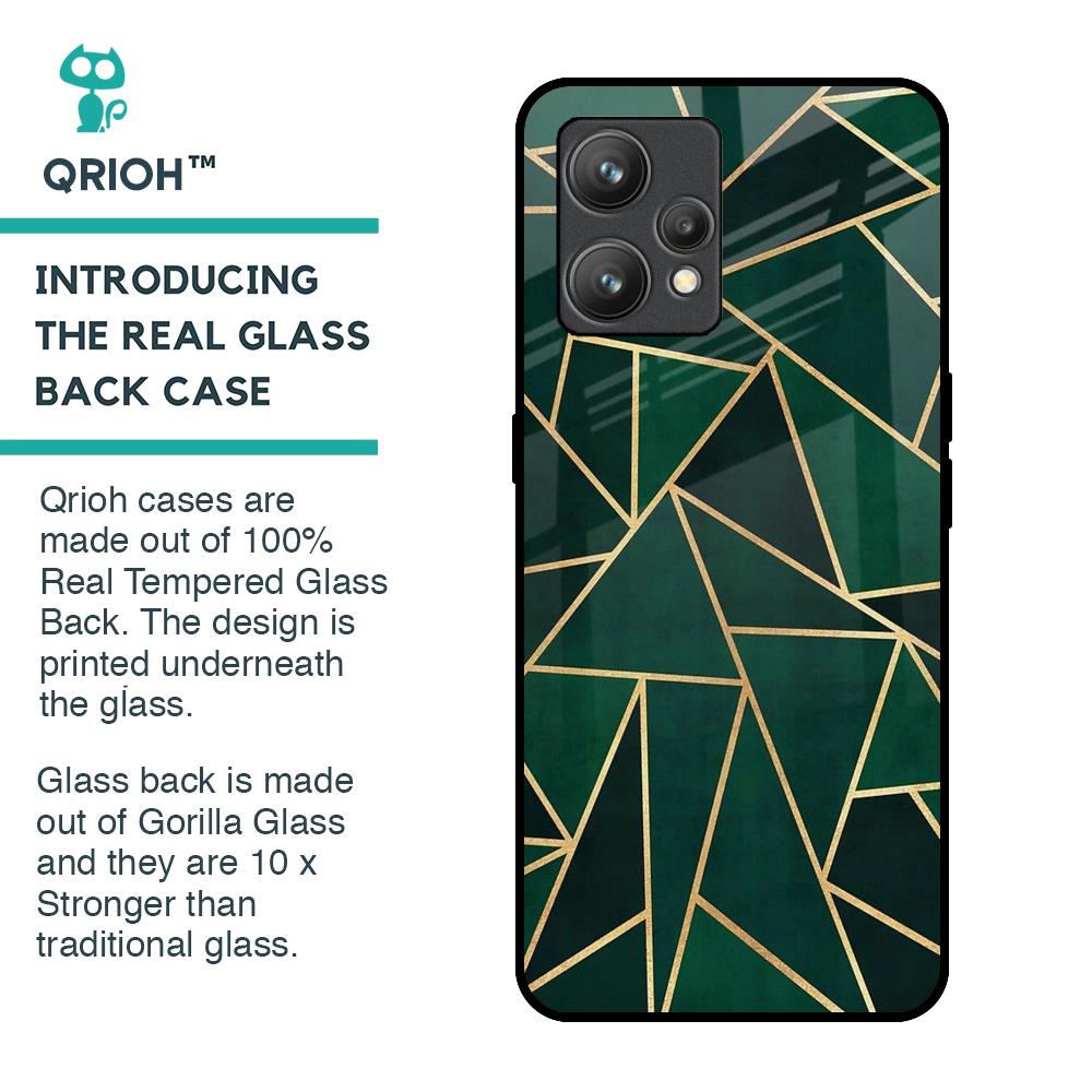 Abstract Green Glass Case For Realme 9