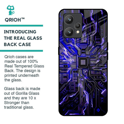 Techno Color Pattern Glass Case For Realme 9