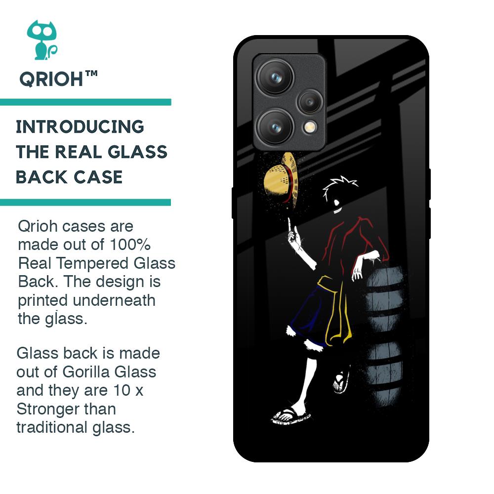 Luffy Line Art Glass Case for Realme 9