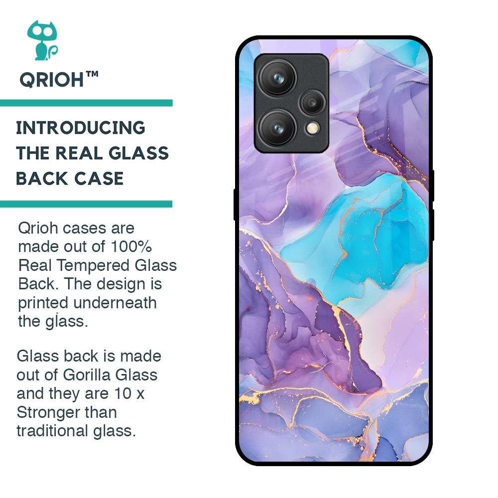 Alcohol ink Marble Glass Case for Realme 9