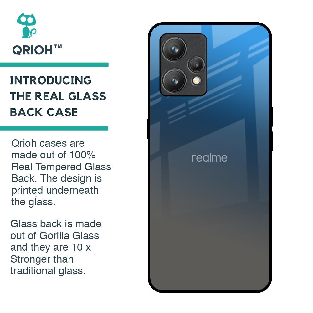 Blue Grey Ombre Glass Case for Realme 9