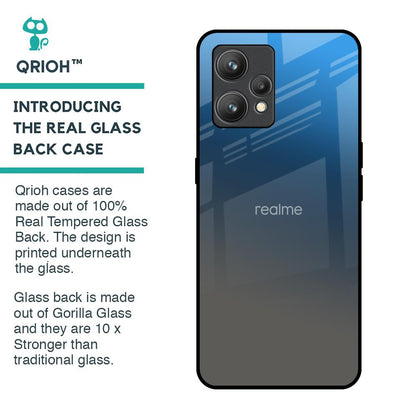 Blue Grey Ombre Glass Case for Realme 9