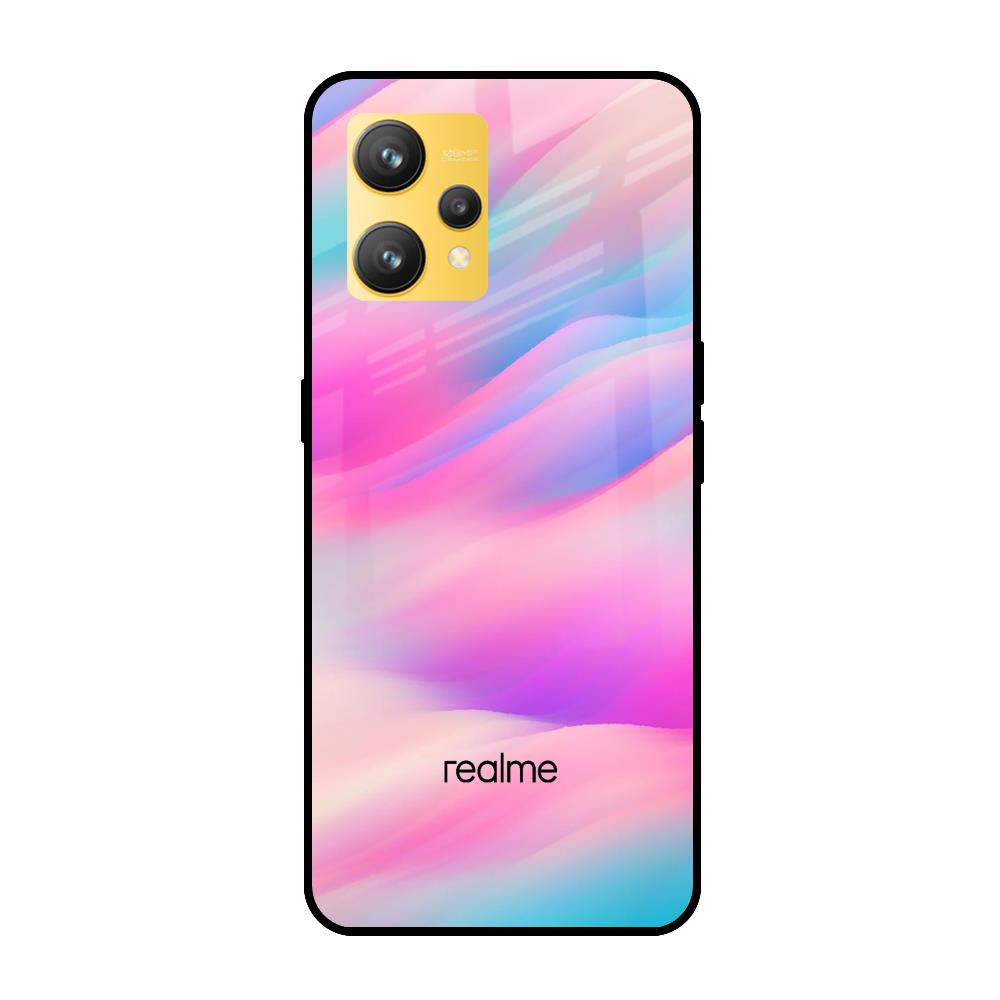 Colorful Waves Realme 9 Glass Cases & Covers Online
