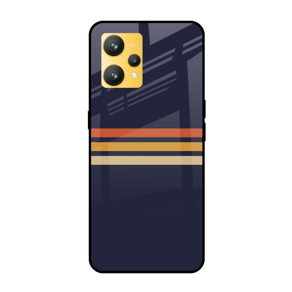 Tricolor Stripes Realme 9 Glass Cases & Covers Online