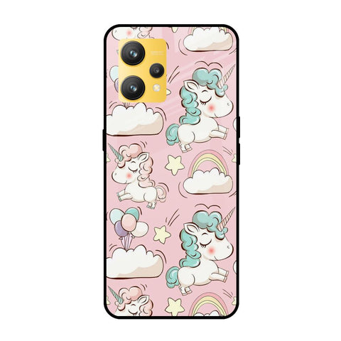Balloon Unicorn Realme 9 Glass Cases & Covers Online