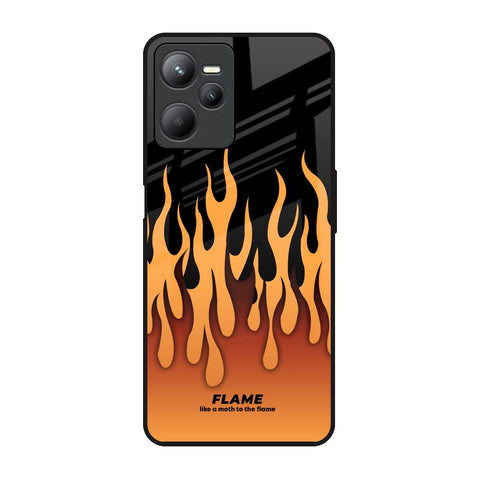 Fire Flame Realme C35 Glass Back Cover Online