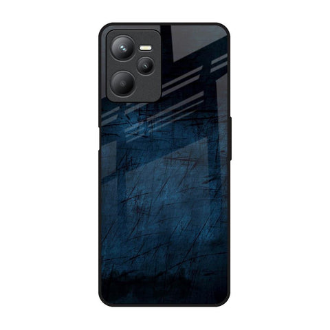 Dark Blue Grunge Realme C35 Glass Back Cover Online