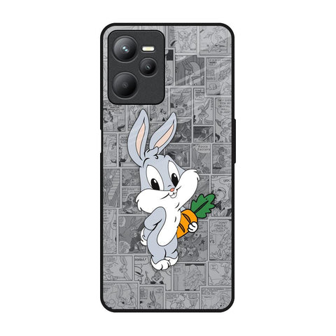 Cute Baby Bunny Realme C35 Glass Back Cover Online