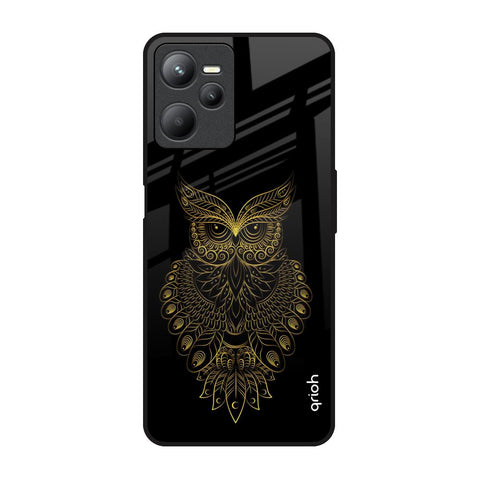 Golden Owl Realme C35 Glass Back Cover Online