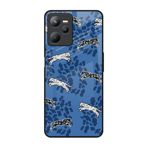 Blue Cheetah Realme C35 Glass Back Cover Online