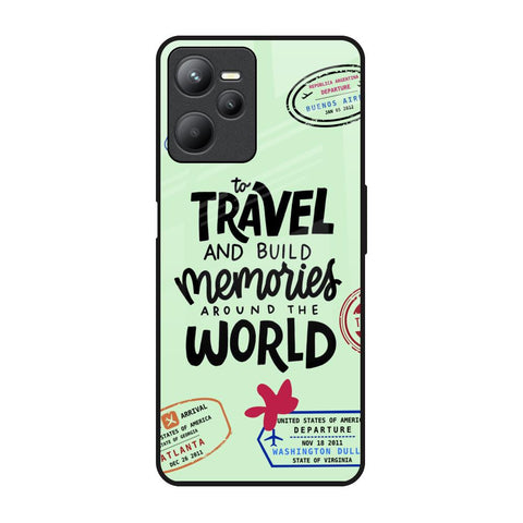 Travel Stamps Realme C35 Glass Back Cover Online