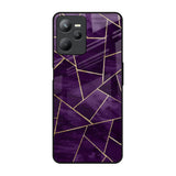 Geometric Purple Realme C35 Glass Back Cover Online