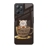 Tea With Kitty Realme C35 Glass Back Cover Online