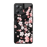 Black Cherry Blossom Realme C35 Glass Back Cover Online