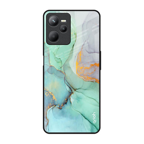 Green Marble Realme C35 Glass Back Cover Online