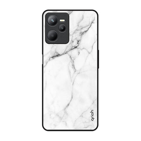 Modern White Marble Realme C35 Glass Back Cover Online