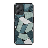 Abstact Tiles Realme C35 Glass Back Cover Online