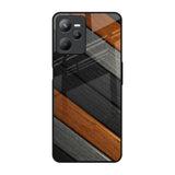 Tri Color Wood Realme C35 Glass Back Cover Online