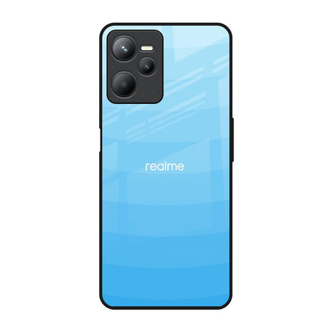Wavy Blue Pattern Realme C35 Glass Back Cover Online