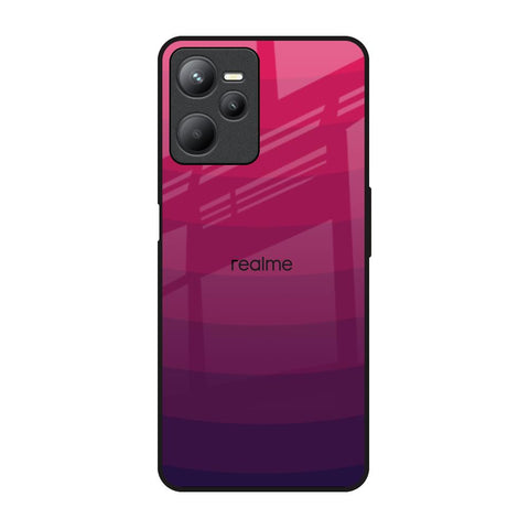 Wavy Pink Pattern Realme C35 Glass Back Cover Online
