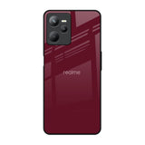 Classic Burgundy Realme C35 Glass Back Cover Online