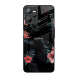 Tropical Art Flower Realme C35 Glass Back Cover Online