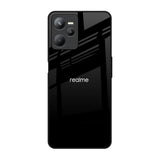 Jet Black Realme C35 Glass Back Cover Online