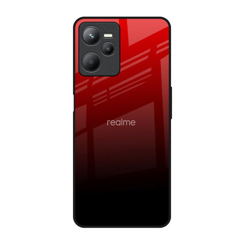Maroon Faded Realme C35 Glass Back Cover Online