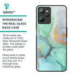 Green Marble Glass Case for Realme C35