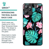 Tropical Leaves & Pink Flowers Glass Case for Realme C35