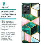 Seamless Green Marble Glass Case for Realme C35