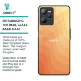 Orange Curve Pattern Glass Case for Realme C35