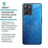 Blue Wave Abstract Glass Case for Realme C35