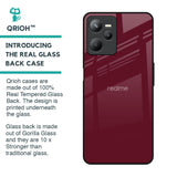 Classic Burgundy Glass Case for Realme C35