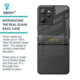 Grey Metallic Glass Case For Realme C35