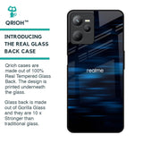 Blue Rough Abstract Glass Case for Realme C35
