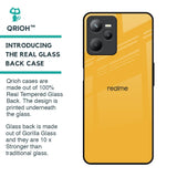 Fluorescent Yellow Glass case for Realme C35