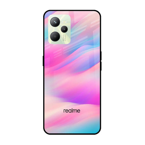 Colorful Waves Realme C35 Glass Cases & Covers Online