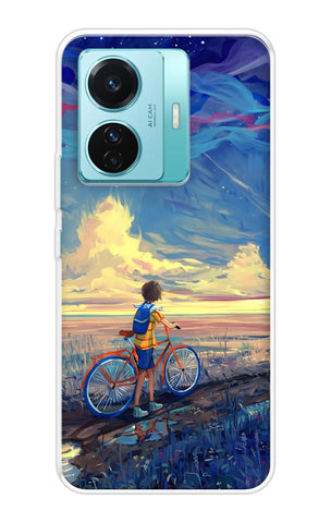 Riding Bicycle to Dreamland Vivo T1 Pro 5G Back Cover