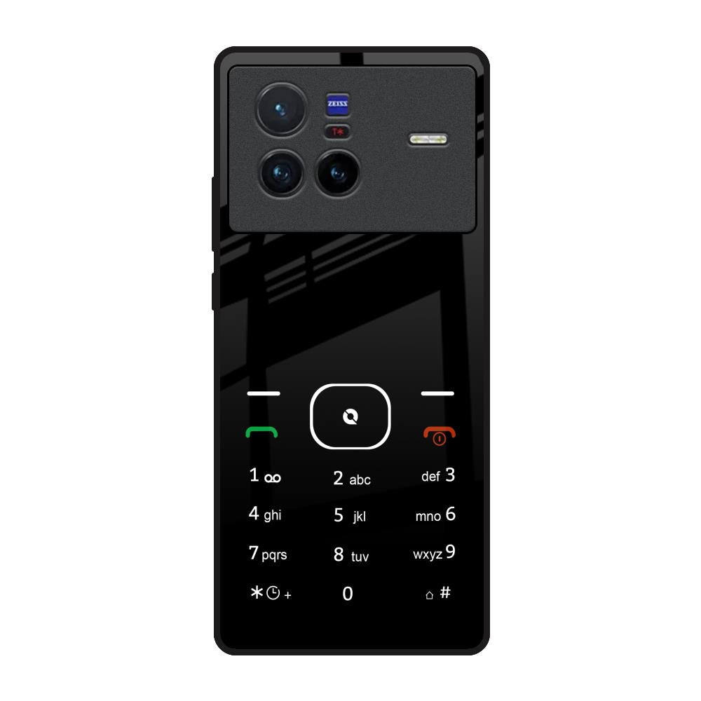Classic Keypad Pattern Vivo X80 5G Glass Back Cover Online
