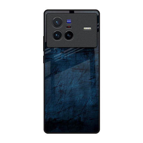 Dark Blue Grunge Vivo X80 5G Glass Back Cover Online