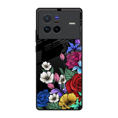 Rose Flower Bunch Art Vivo X80 5G Glass Back Cover Online