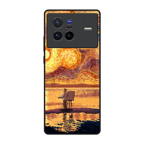 Sunset Vincent Vivo X80 5G Glass Back Cover Online