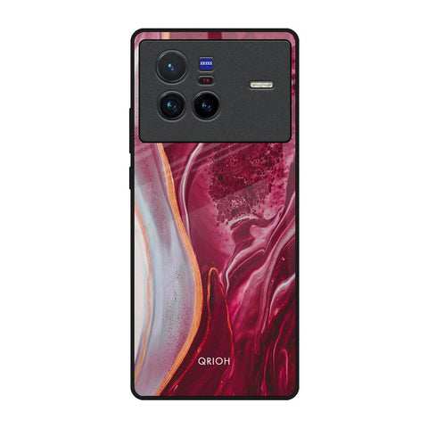 Crimson Ruby Vivo X80 5G Glass Back Cover Online