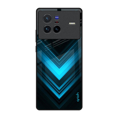 Vertical Blue Arrow Vivo X80 5G Glass Back Cover Online