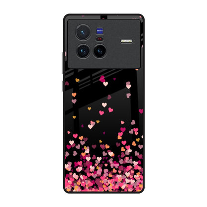 Heart Rain Fall Vivo X80 5G Glass Back Cover Online