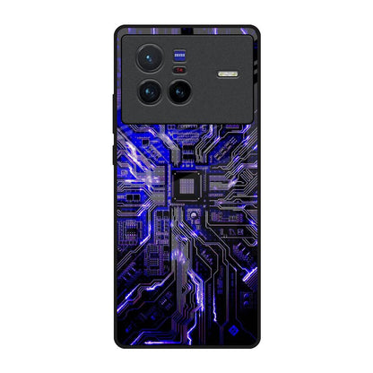 Techno Color Pattern Vivo X80 5G Glass Back Cover Online