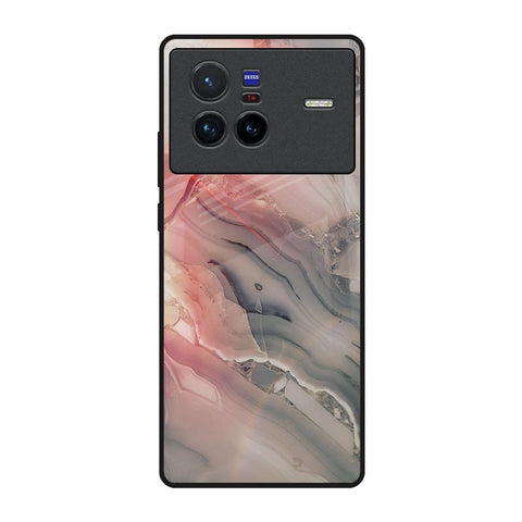 Pink And Grey Marble Vivo X80 5G Glass Back Cover Online