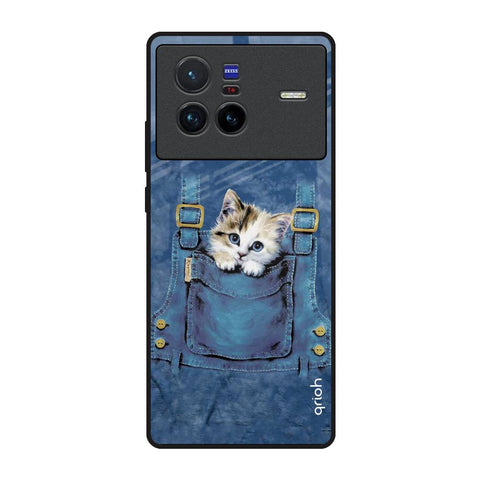 Kitty In Pocket Vivo X80 5G Glass Back Cover Online