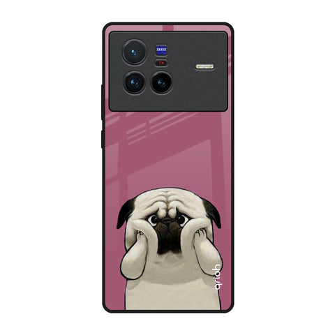 Funny Pug Face Vivo X80 5G Glass Back Cover Online